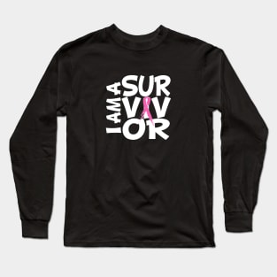 I am a survivor - white text Long Sleeve T-Shirt